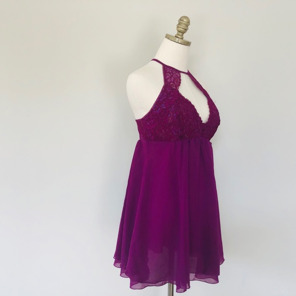 Negligee Large SOMA Raspberry Purple Adjustable Straps Stretchy - Picture 7 of 8
